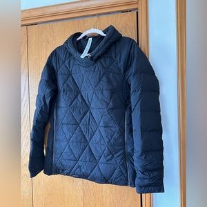 Size 12 Lululemon down puffer pullover with side zips